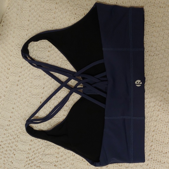 Zip Front Sports Bra Purple Size Medium - Picture 4 of 5